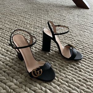 Gucci leather sandal size 8. Worn once.